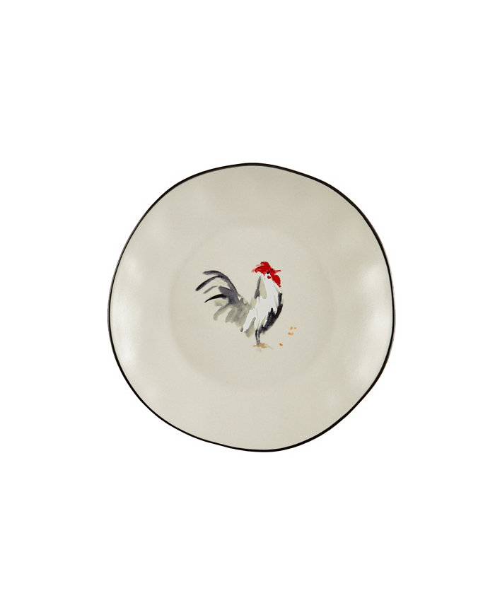 Tableau Rooster Salad Plates Set of 4