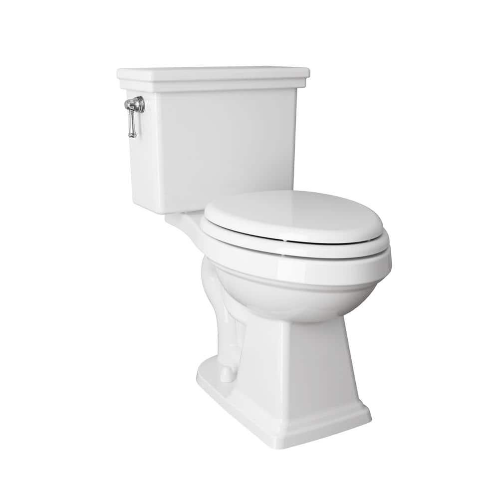 American Standard Lexington Tall Height 2Piece 128 GPF Single Flush Elongated Toilet with Slow Close Seat in White