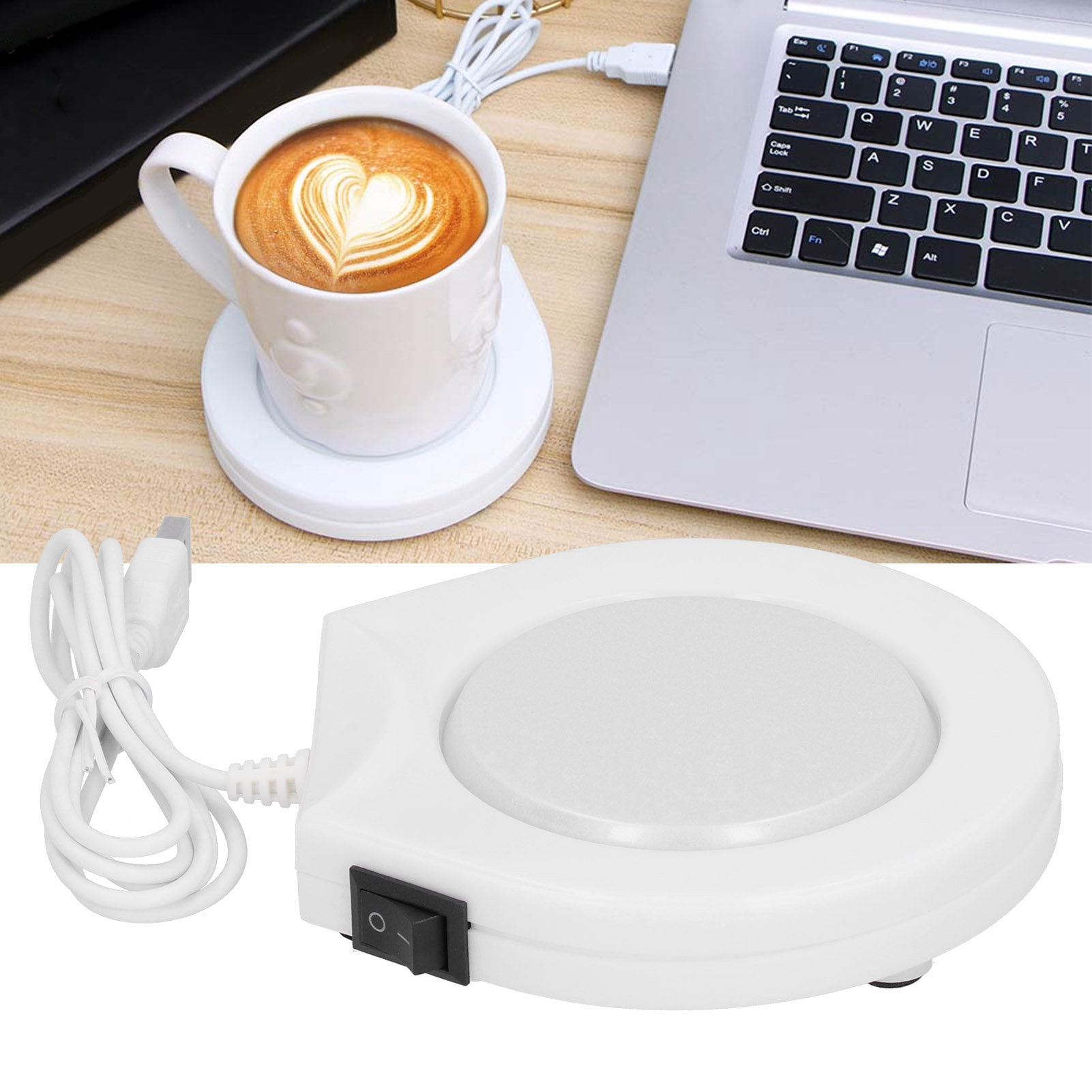 Heater Coaster， Practical Warmer Mug Mat 4.5x4.5x0.8in  For Homes Offices Companies For Coffee Tea， Milk， Hot Chocolate