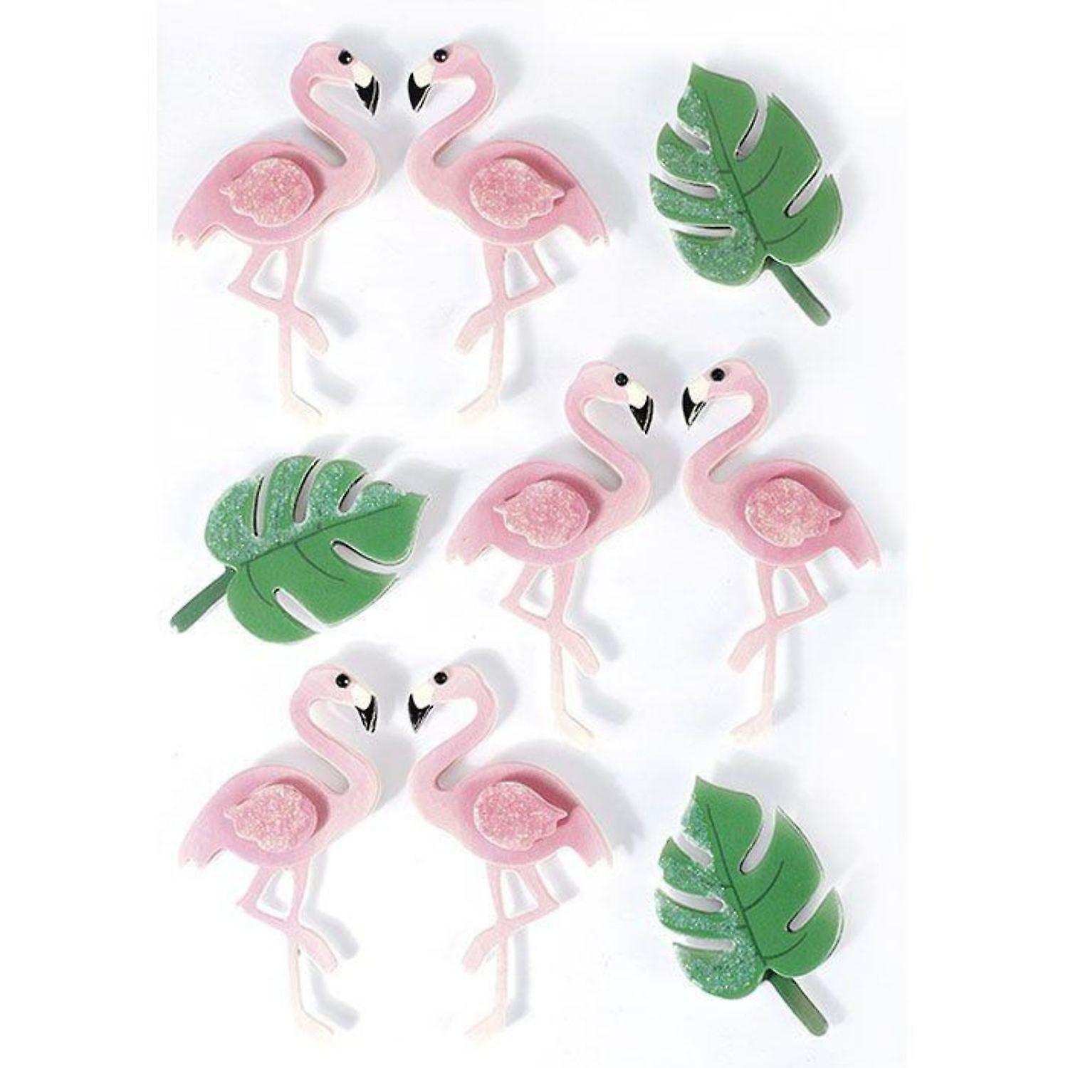 18 3D stickers - Flamingos 5.5 cm