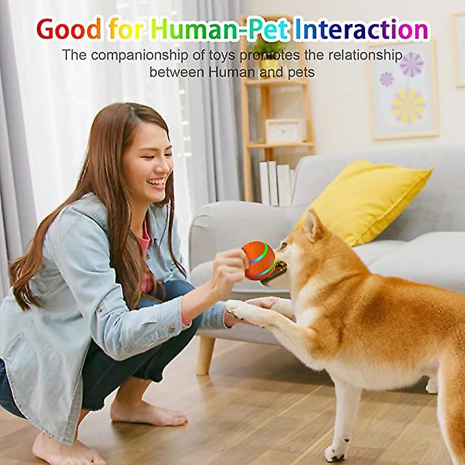 Smart Interactive Pet Toy For Dog Cat Ball Usb Rechargeable Funny Electric Automatic Rotating Jumping Playing Funny Rolling Ball