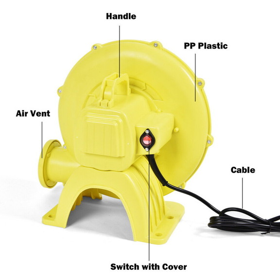 Costway 59327061 480 W 0.6 HP Air Blower Pump Fan ...