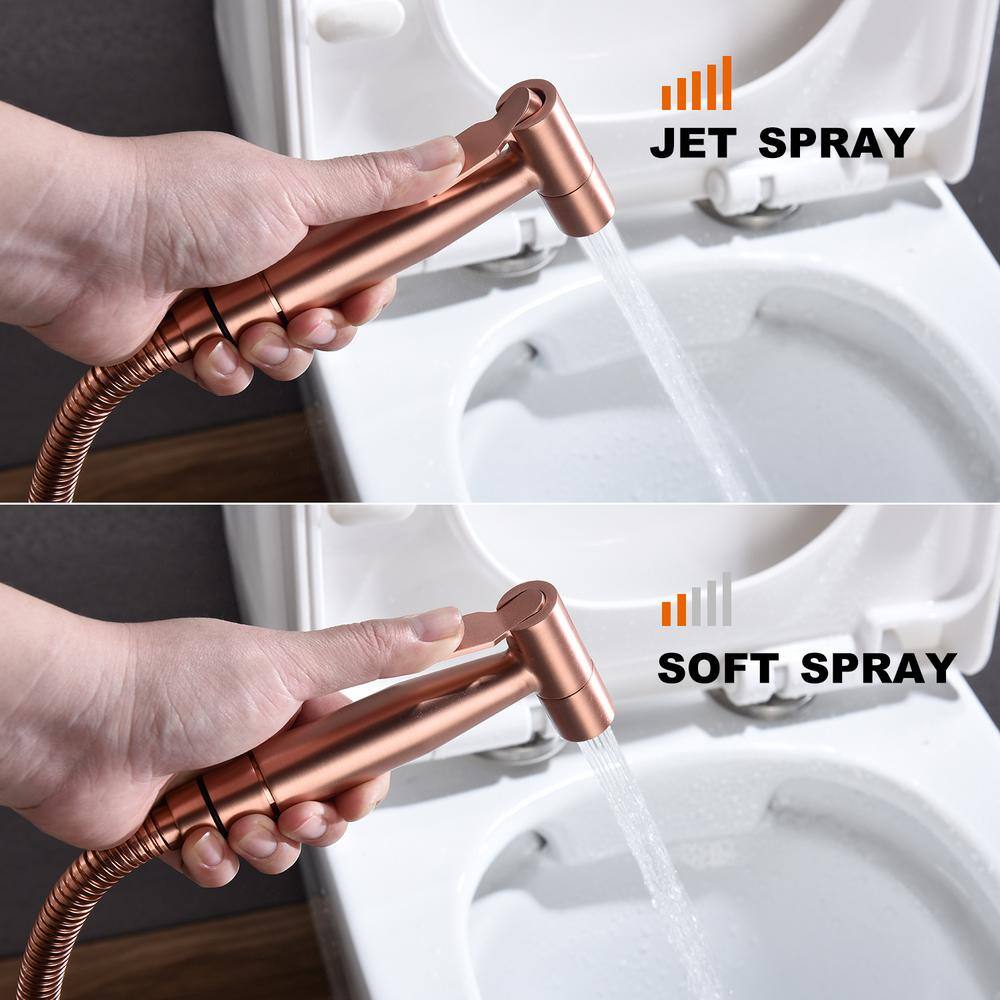 Amucolo Non-Electric Bidet Sprayer for Toilet Handheld Cloth Bidet Attachment Diaper Sprayer in. Rose Gold YeaD-CYD0-1T8