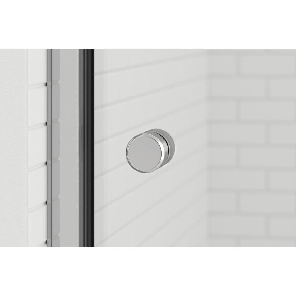 Basco Rotolo 60 in. x 70 in. Semi-Frameless Sliding Shower Door in Brushed Nickel with Handle RTLA05B6070CLBN