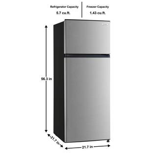 Vissani 7.1 cu. ft. Top Freezer Refrigerator in Stainless Steel Look MDFF7SS