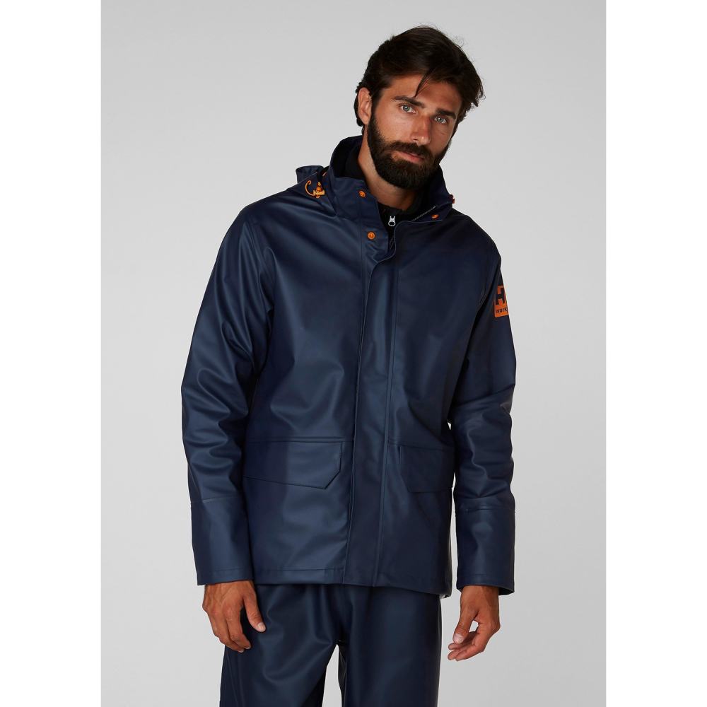 Helly Hansen PU Gale Waterproof Rain Jacket Navy Small ;