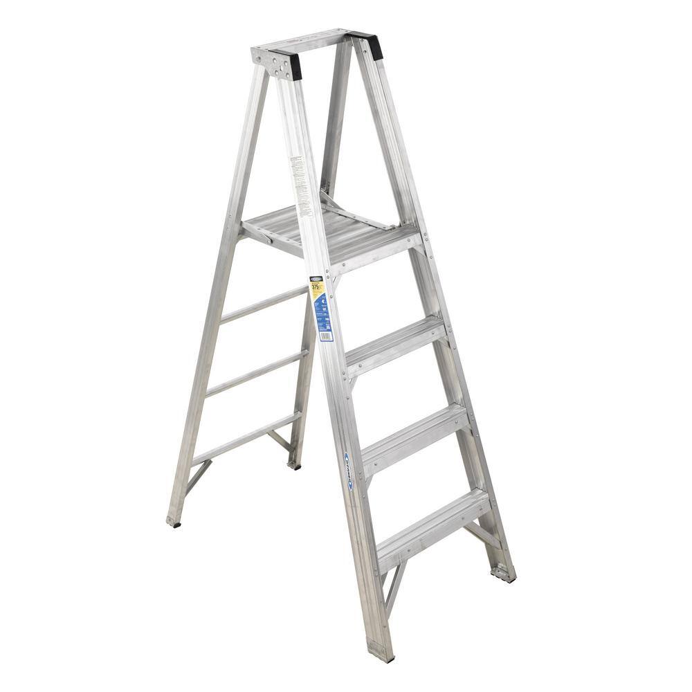 Werner 10 ft. Reach Aluminum Platform Step Ladder with 375 lb. Load Capacity Type IAA Duty Rating P404