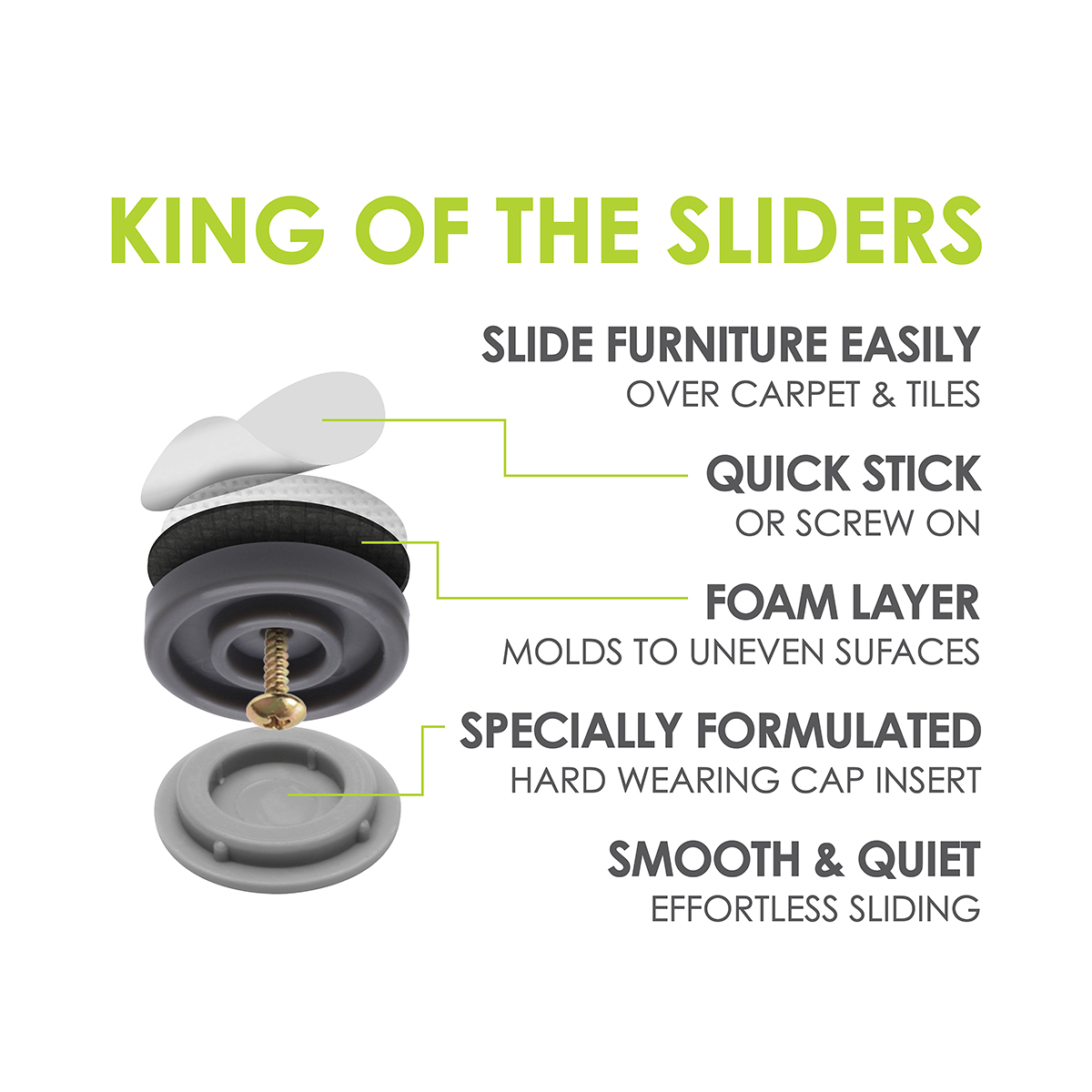 Slipstick GorillaGlides Furniture Sliders