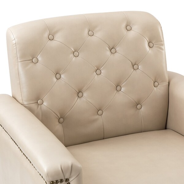 Venus Upholstered Accent Armchair with Button-Tufted Back by HULALA HOME