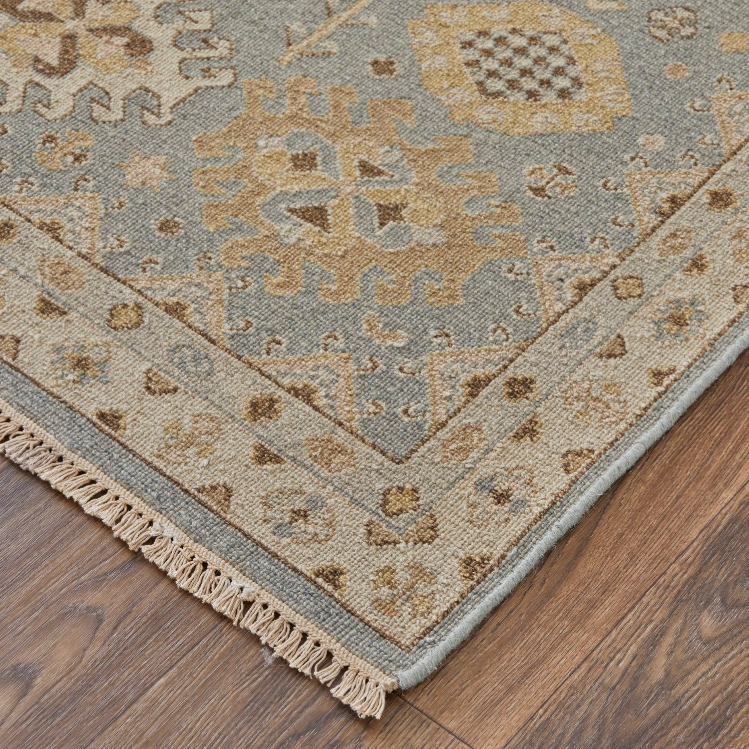 Aleska Oriental Blue/Gray/Ivory Rug