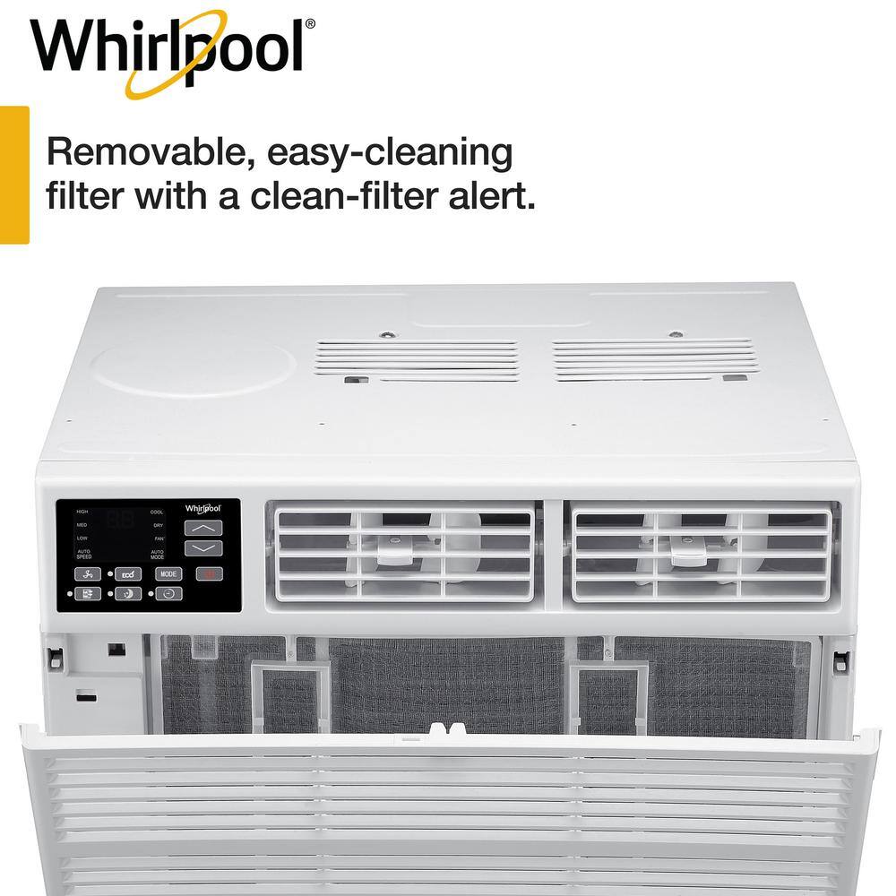 Whirlpool Energy Star 10000 BTU 115-Volt Window-Mounted Air Conditioner w Remote Control AC for Rooms up to 450 sq. ft. Timer WHAW101CW