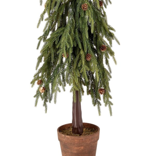 48 Uv Potted Soft Touch Norfolk Pine Tree