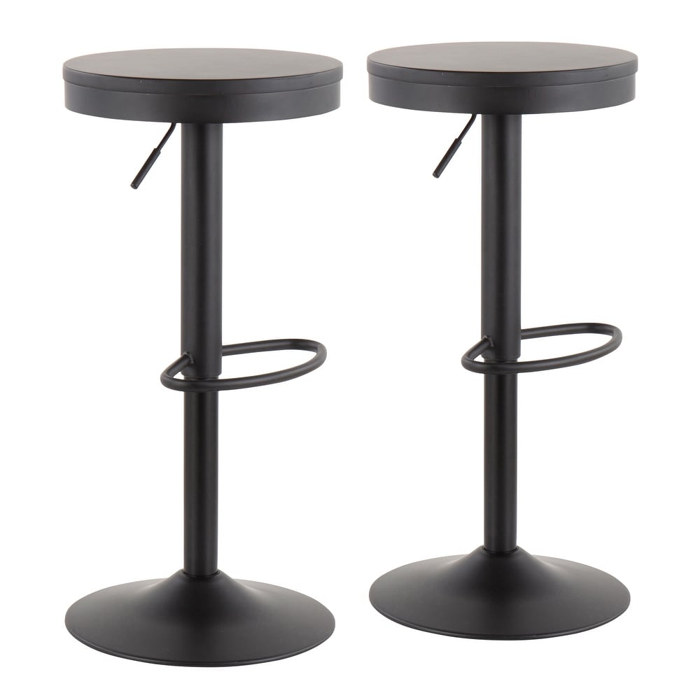 Carbon Loft Goddard Industrial Adjustable Bar Stool (Set of 2)