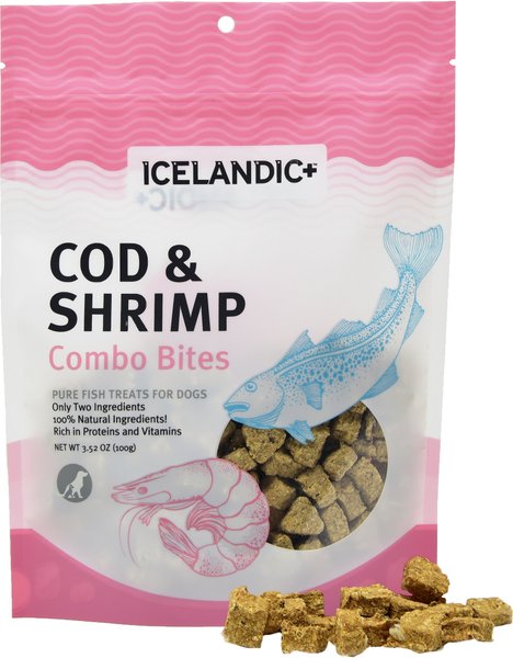 Icelandic+ Grain-Free Cod and Shrimp Combo Bites Dog Treats