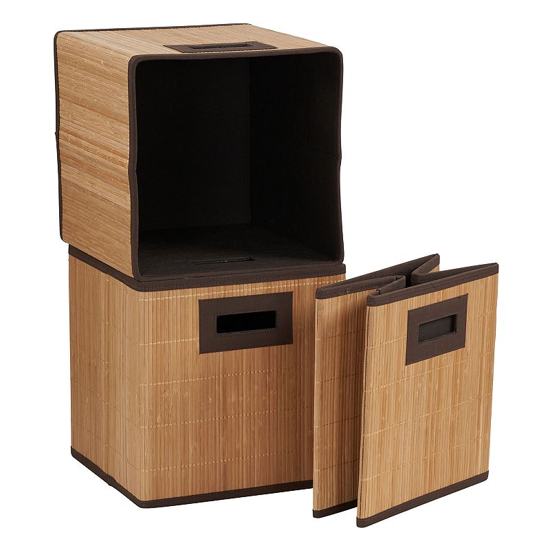 Household Essentials 3-pack Wood Cloth Bins