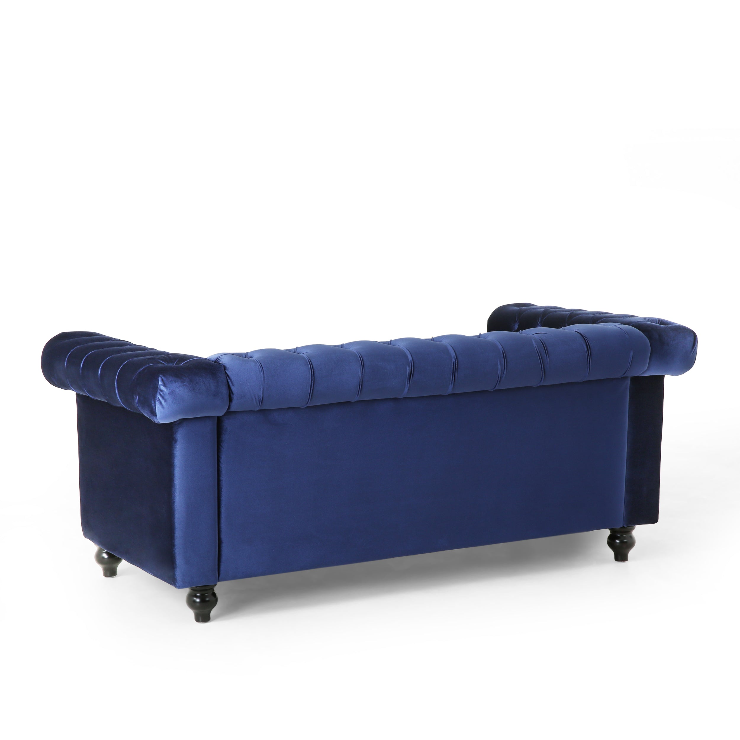 Timber Modern Glam Tufted Loveseat with Nailhead Trim