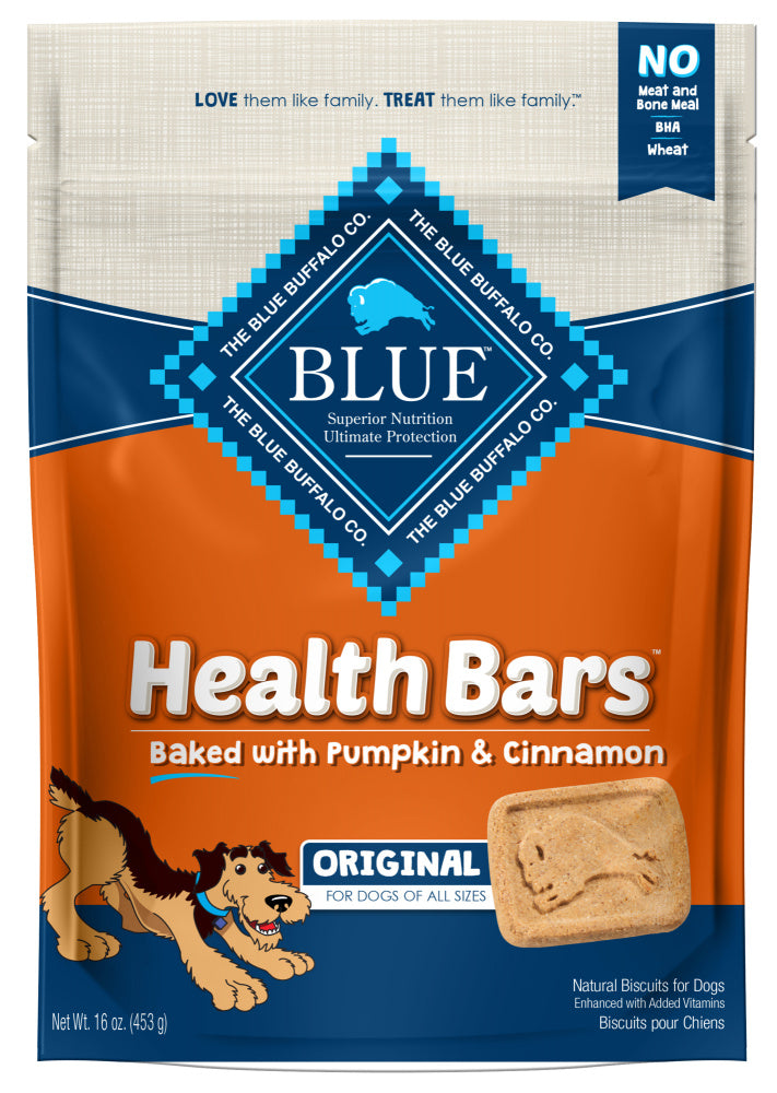 Blue Health Bars Baked With Pumpkin  Cinnamon Dog Treats