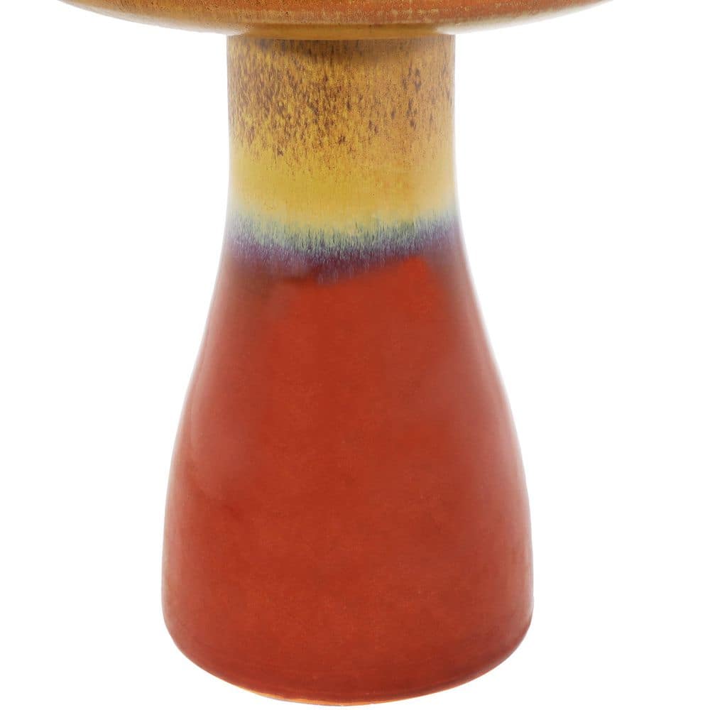 Sunnydaze Decor Sunnydaze Duo-Tone Ceramic Birdbath - UV/Frost-Resistant - Lemon Cognac AP-500