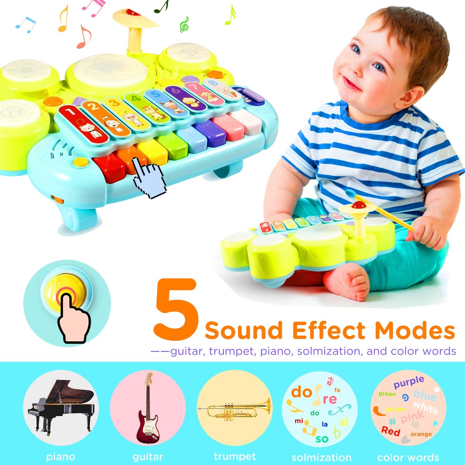 Xylophone Table Music Toys of Ohuhu