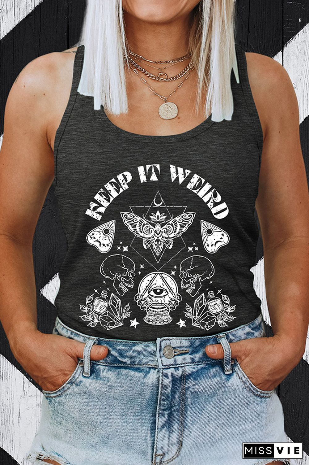 Keep It Weird Graphic Tank Top