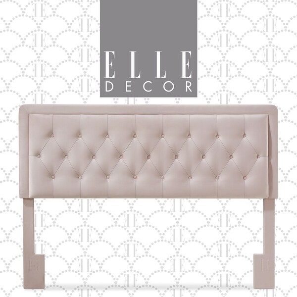 Elle Decor Amery Tufted Upholstered Headboard， King Mauve - - 21828043