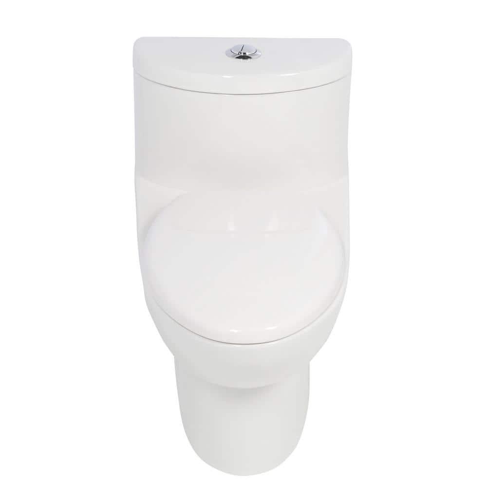 American Standard Tofino Complete 1Piece 11 GPF Dual Flush Elongated Toilet in White with Slow Close Seat