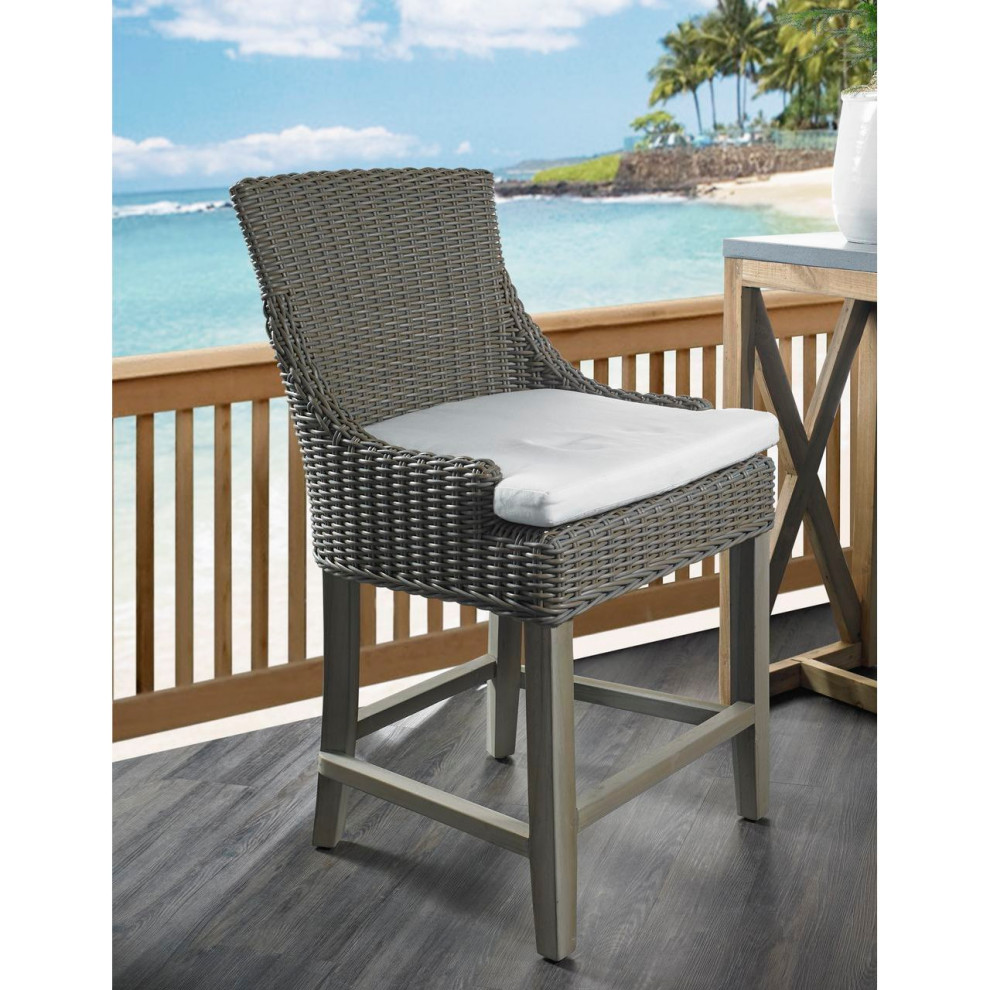 Padma Outdoor Alfresco Counter Stool  Outdoor Kubu   Tropical   Outdoor Bar Stools And Counter Stools   by Padma  x27s Plantation  Houzz