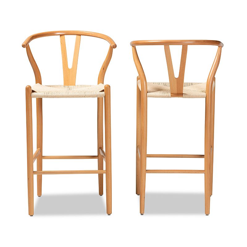 Baxton Studio Paxton Bar Stool 2-piece Set