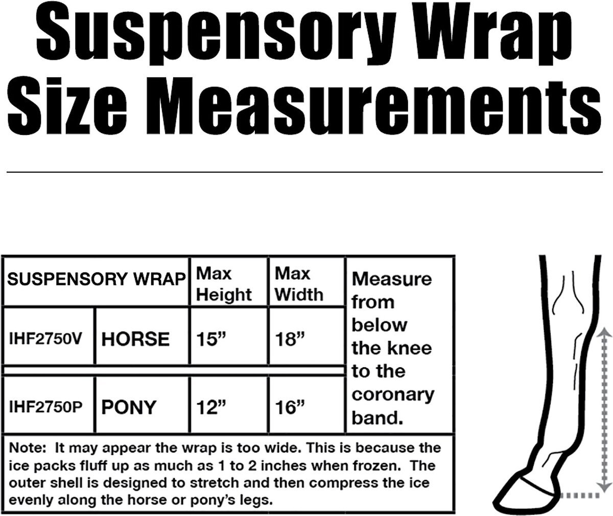 Ice Horse Suspensory Horse Wrap， 2 count