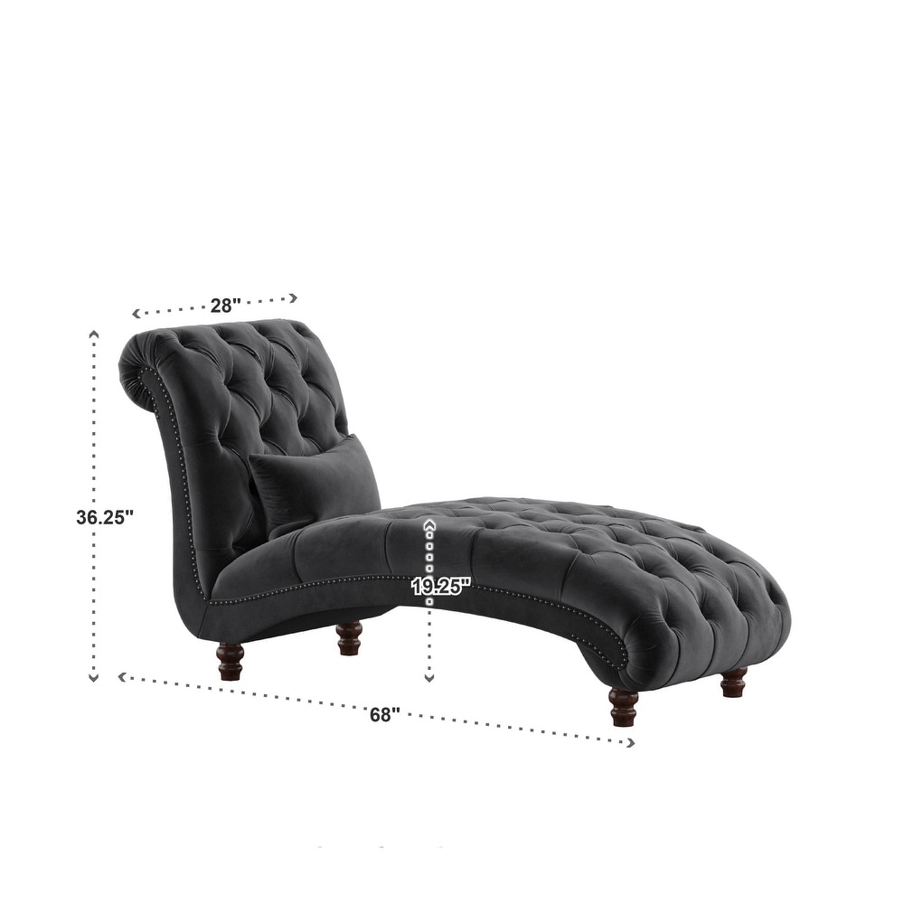 Knightsbridge Tufted Oversized Chaise Lounge by iNSPIRE Q Artisan