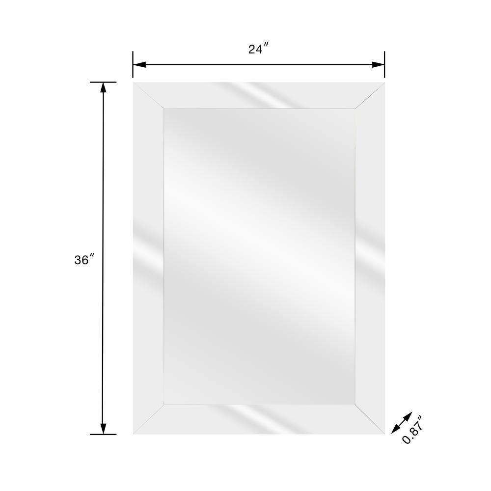 Home Decorators Collection 24 in. W x 36 in. H Rectangular PS Framed Wall Bathroom Vanity Mirror in Silver 2669-2436