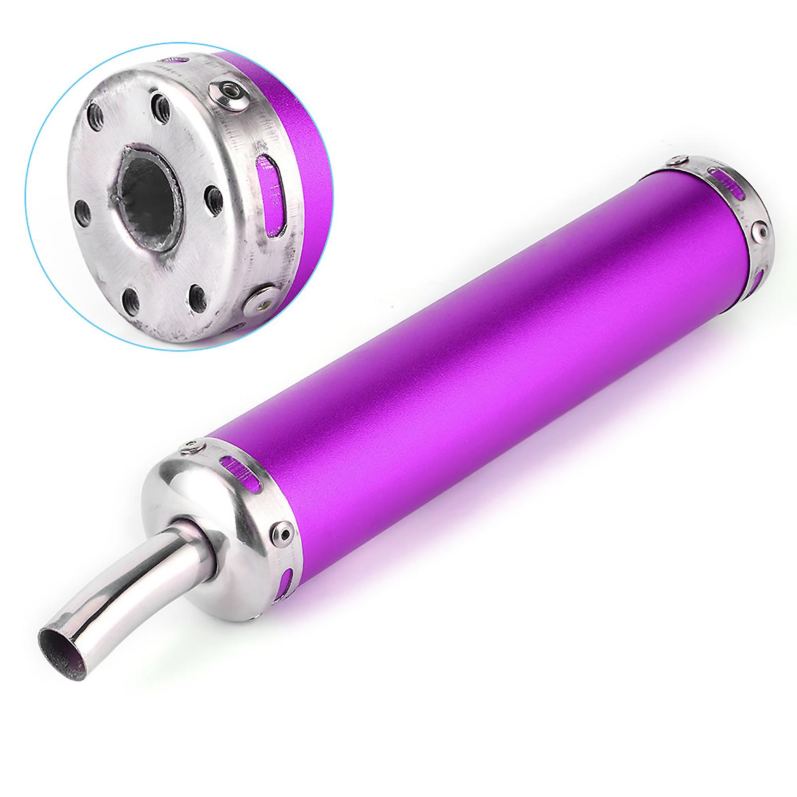 Stainless Steel Exhaust Muffler Silencer 20mm/0.8in Modified Parts For 2 Stroke Motorcyclepurple