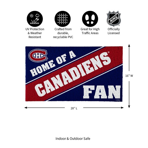 Evergreen Montreal Canadiens Pvc Mat Color