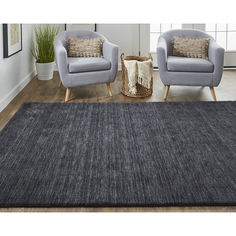 Weave and Wander Celano Black Distressed Rug