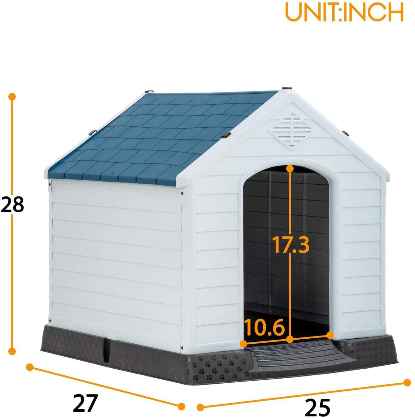 Bestpet Dog House Pet Kennel With Air Vents， Indoor and Outdoor