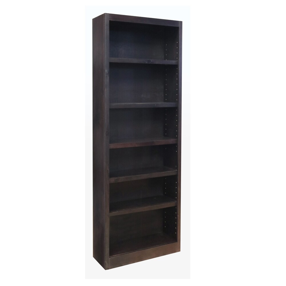 Concepts in Wood MI3084 Single Wide Bookcase  6 Shelves