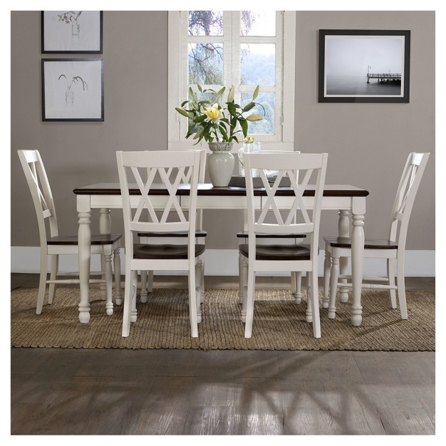 Shelby 7pc Extendable Dining Set White Crosley