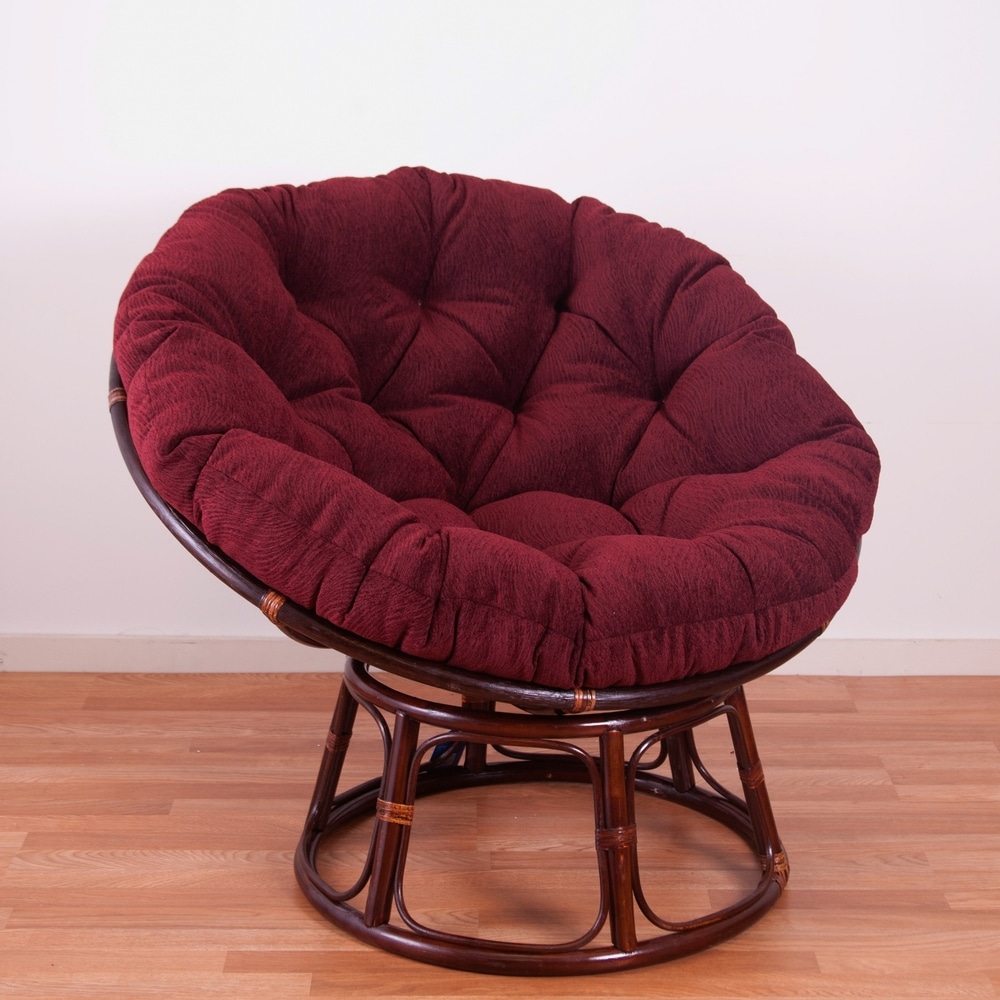 Bali 42 inch Papasan Chair with Jacquard Chenille Cushion