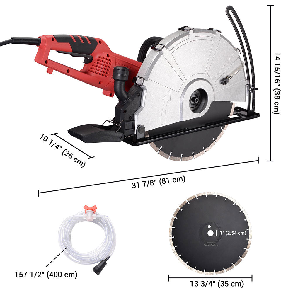 Yescom Circular Saw Wet Dry Concrete Saw 13-3/4 in. 15 Amp