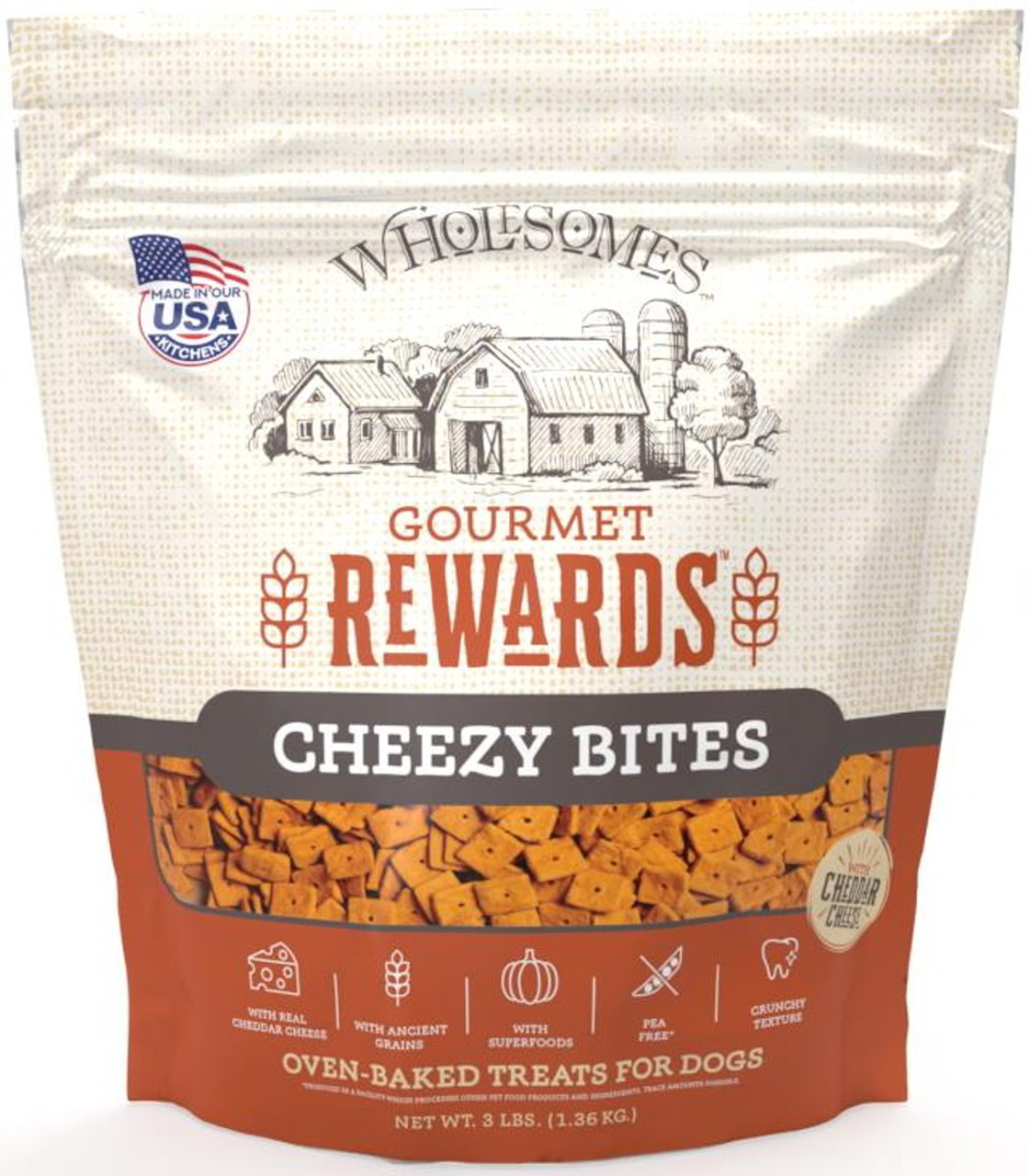 Wholesomes Rewards Cheezy Bites Biscuits - 3lbs.