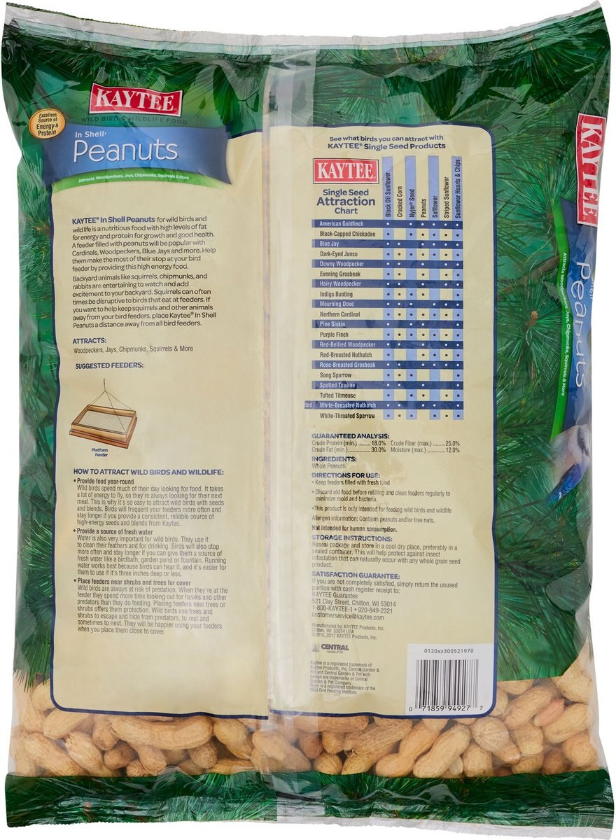 Kaytee Peanuts In A Shell Wild Bird Food， 5-lb bag