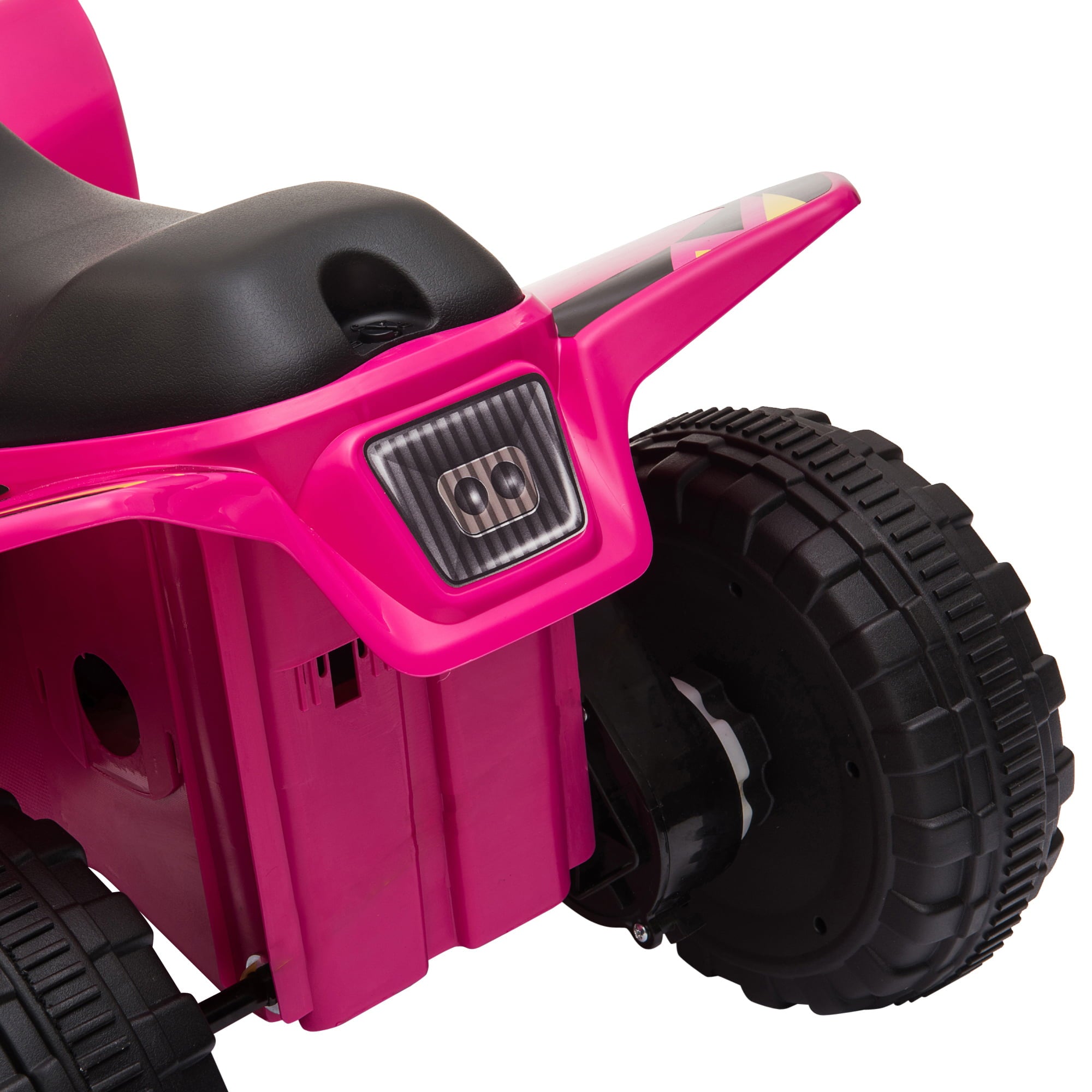 Aosom 6V Kids Electric Ride on Car with Big Wheels 3-5 Years Old Pink