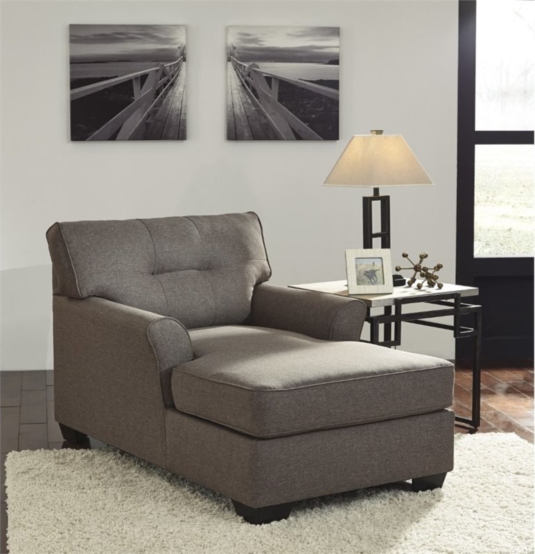 Ashley Furniture Tibbee Chaise in Slate   Transitional   Indoor Chaise Lounge Chairs   by GwG Outlet  Houzz