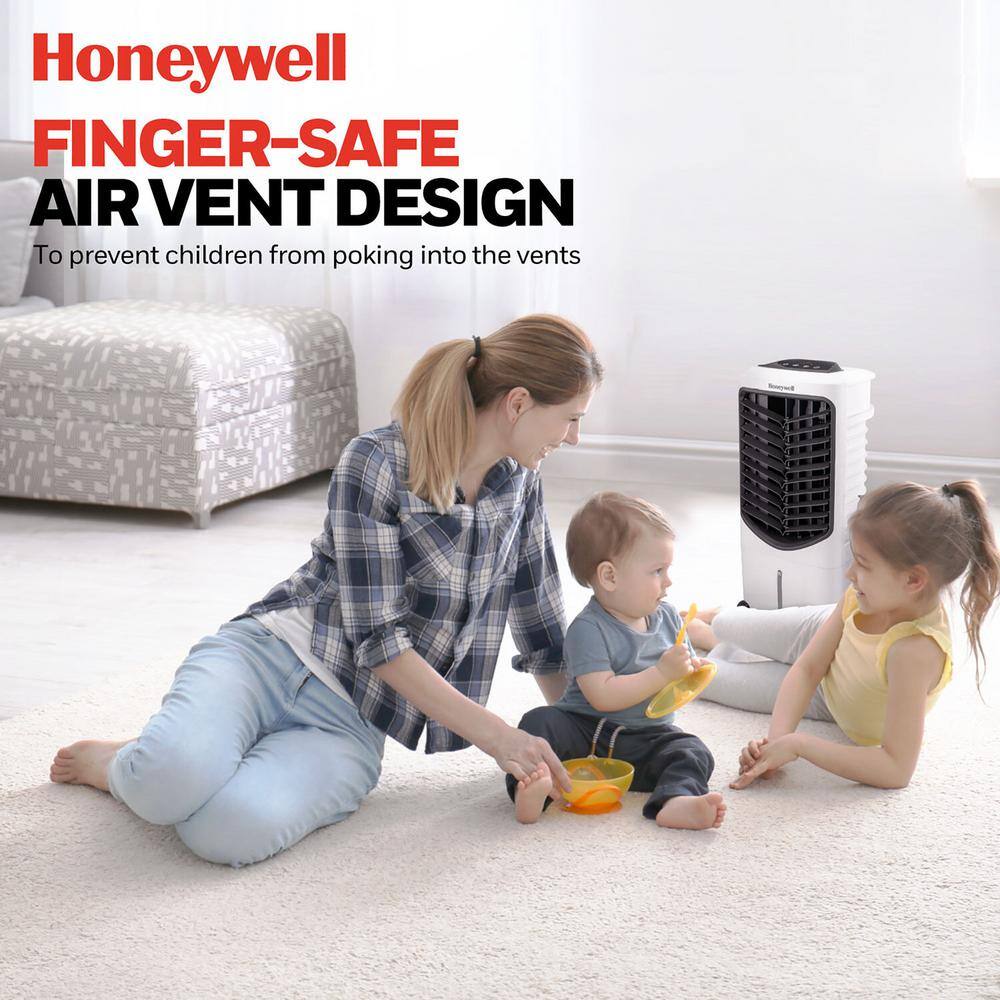 Honeywell 200 CFM 3 Speed Portable Evaporative Air Cooler Quiet Low Energy Compact Spot Fan and Humidifie TC09PEU