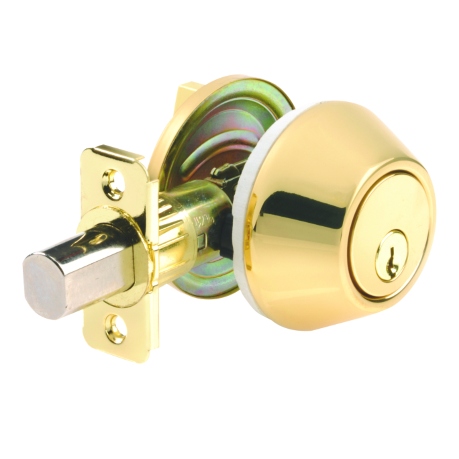 Ace Mobile Home Polished Brass Solid Brass Single Cylinder Deadbolt