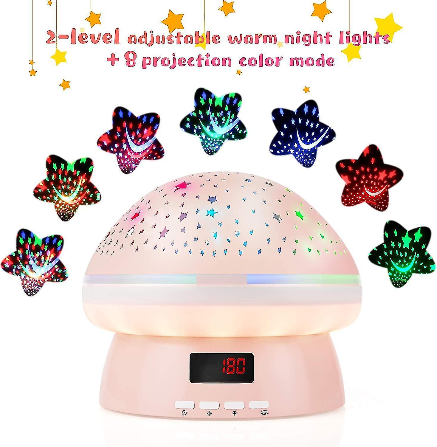 Baicccf Star Night Light Projector For Kids，baby Projector With Remote Control And Timer， 8 Color Op