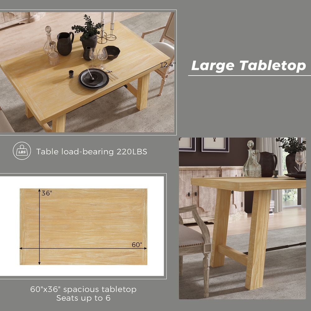 Wood Dining Table Rectangular Table