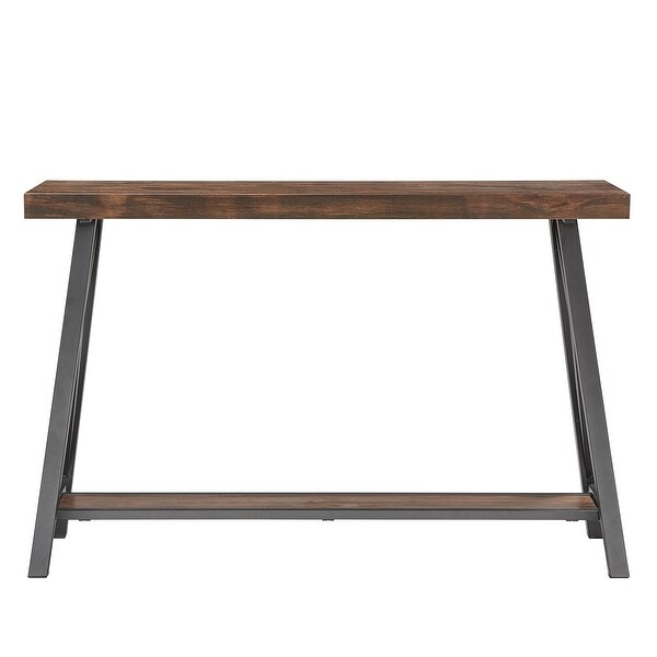 Bryson Rustic X-Base Sofa Entryway Table by iNSPIRE Q Classic