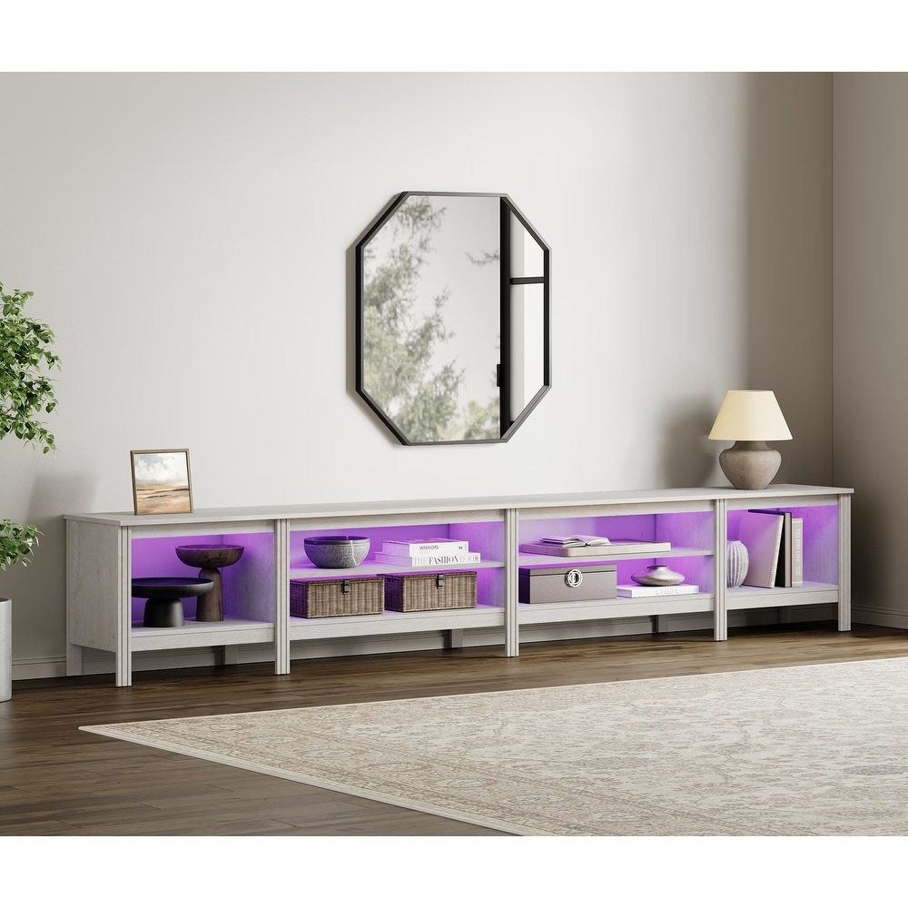 Large TV Stand for 75/85/100 Inch TV  Classic Wood TV Console Table