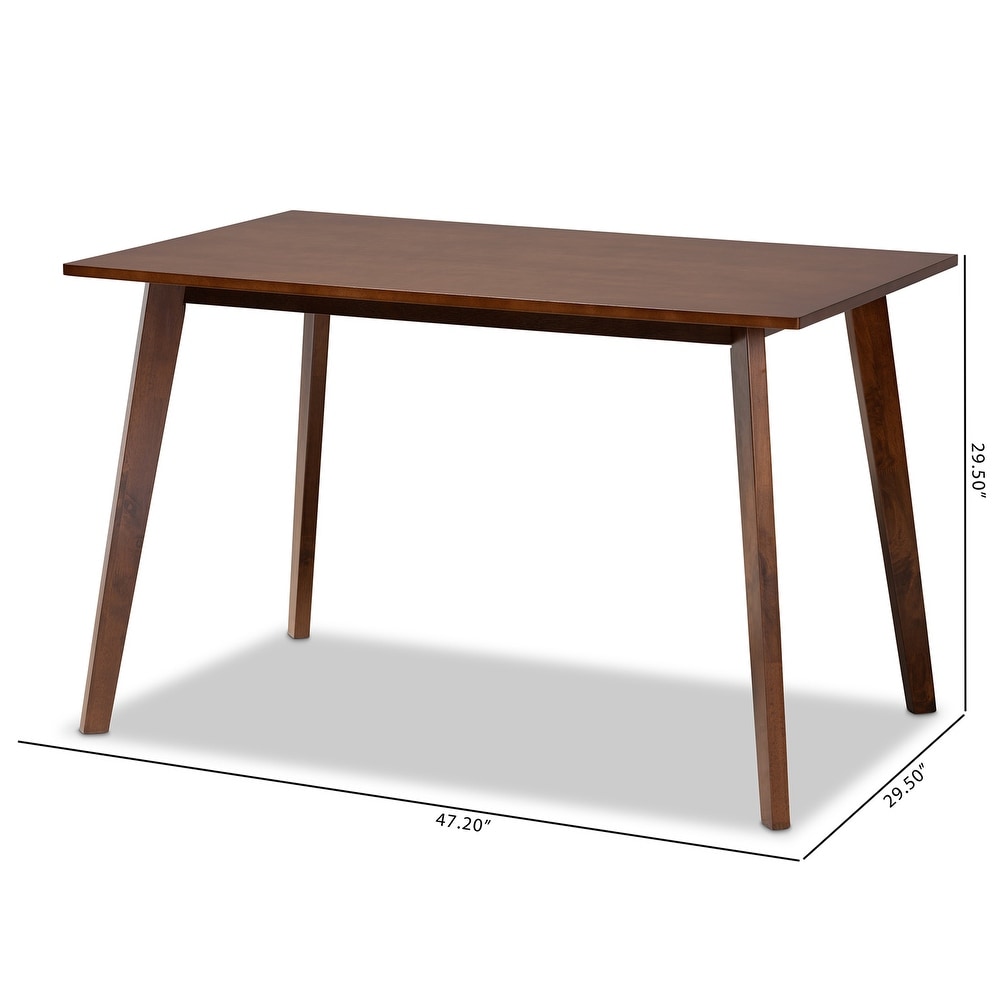 Britte Mid Century Modern Transitional Rectangular Wood Dining Table